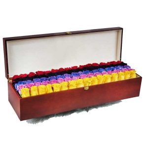 جعبه گل چوبی