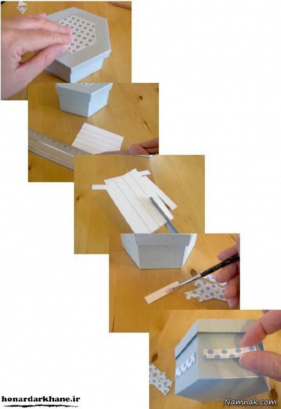 آموزش ساخت جعبه کادویی ساده 9